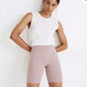 Madewell MWL form high waist 7" mauve  ladies biker shorts